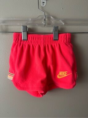 Infant Girls Nike Athletic Shorts with Yellow Logo 12 Months